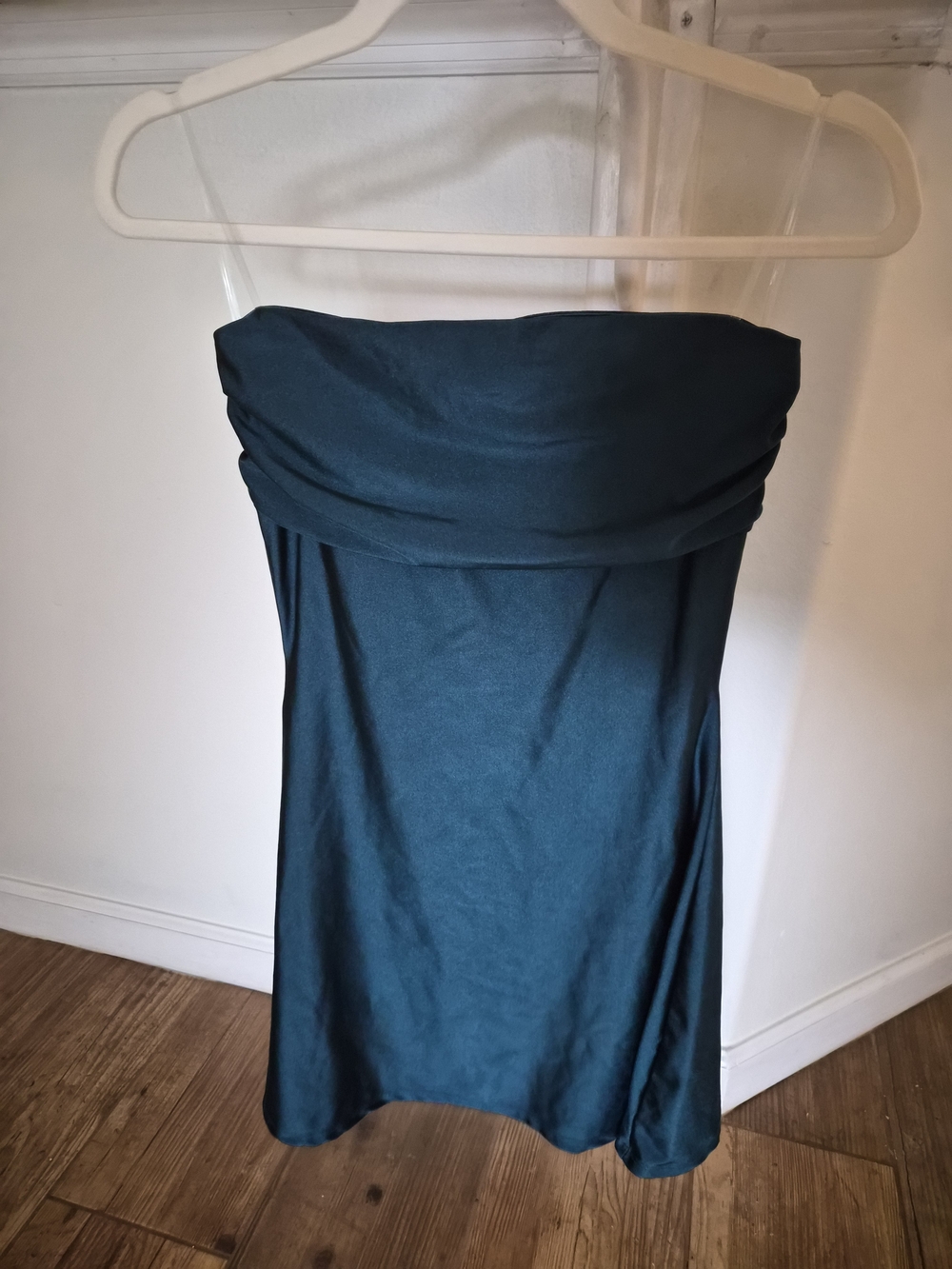 Strapless Teal Green Tube Mini Dress - Women